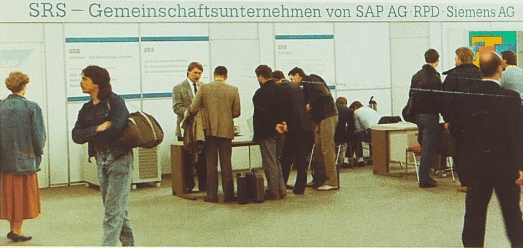 SAP auf der Robotron-Software-Messe in Dresden im April 1990