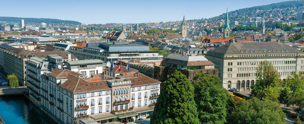 Gebäude Baur au Lac Hotel, Zürich.