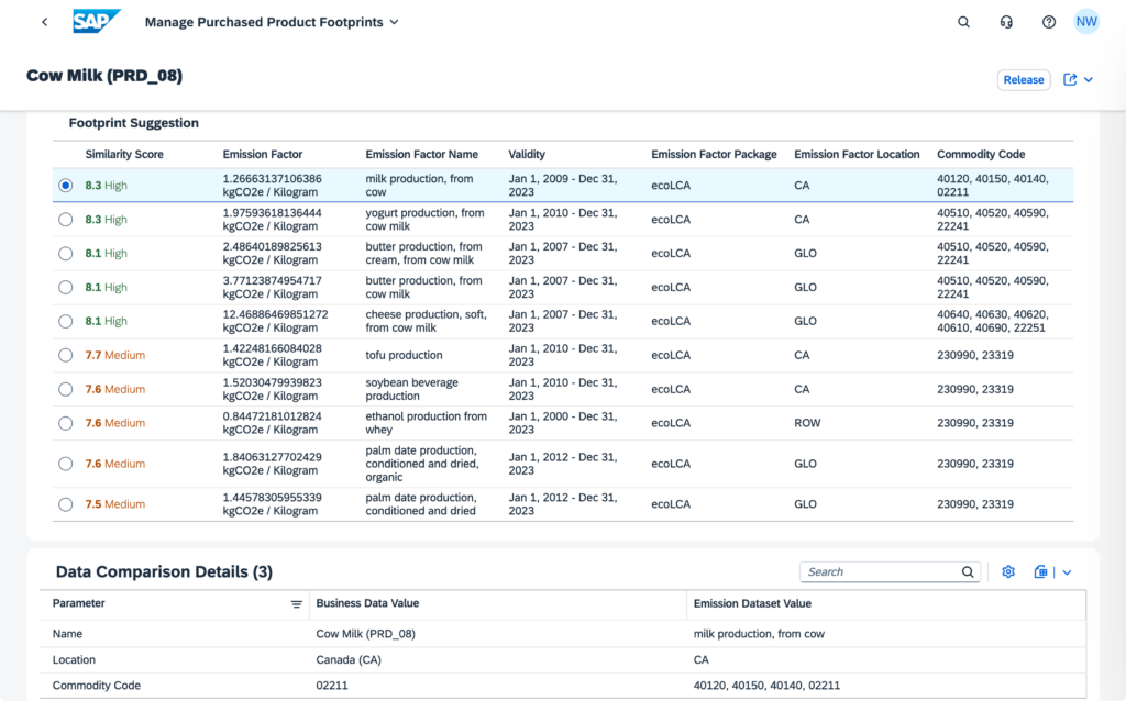 Schnellere und präzisere Berechnung des CO2-Fußabdrucks mit SAP Sustainability Footprint Management.