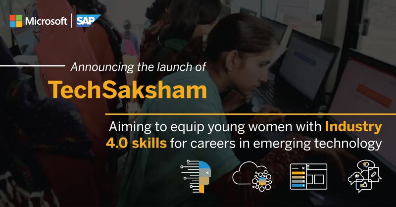 TechSaksham Announcement by SAP India and Microsoft
