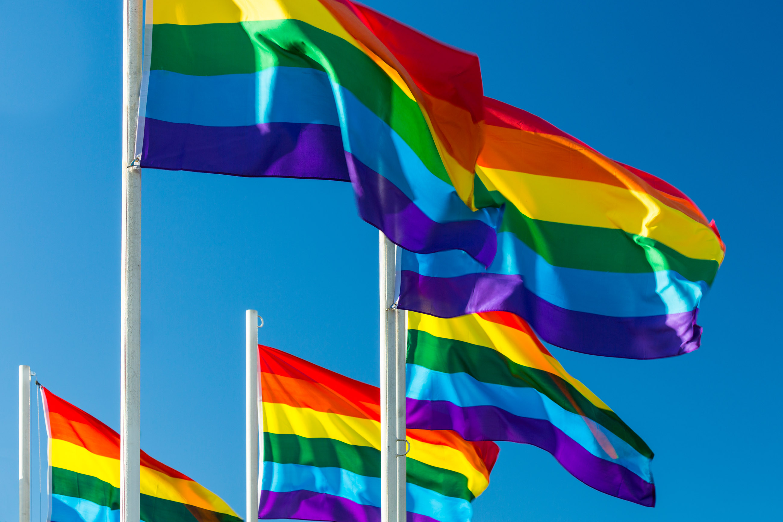 Issare la bandiera del Progress Pride