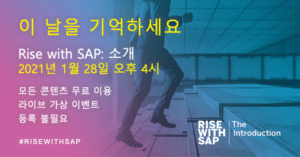RISE with SAP: 소개 이벤트