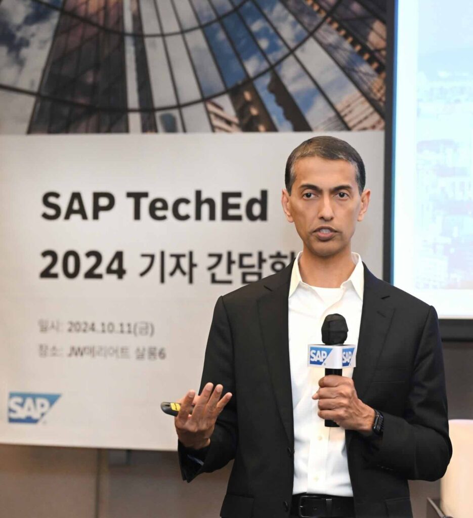 SAP TechEd 2024 기자 간담회 무하마드 알람 SAP 본사 이사회 임원