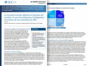 informe IDC sobre el ERP inteligente