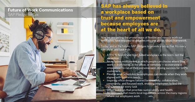 SAP's pledge to flex: the future of work
