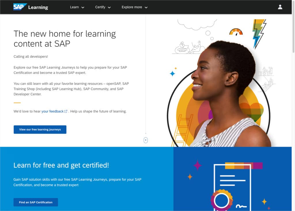 New SAP Learning site