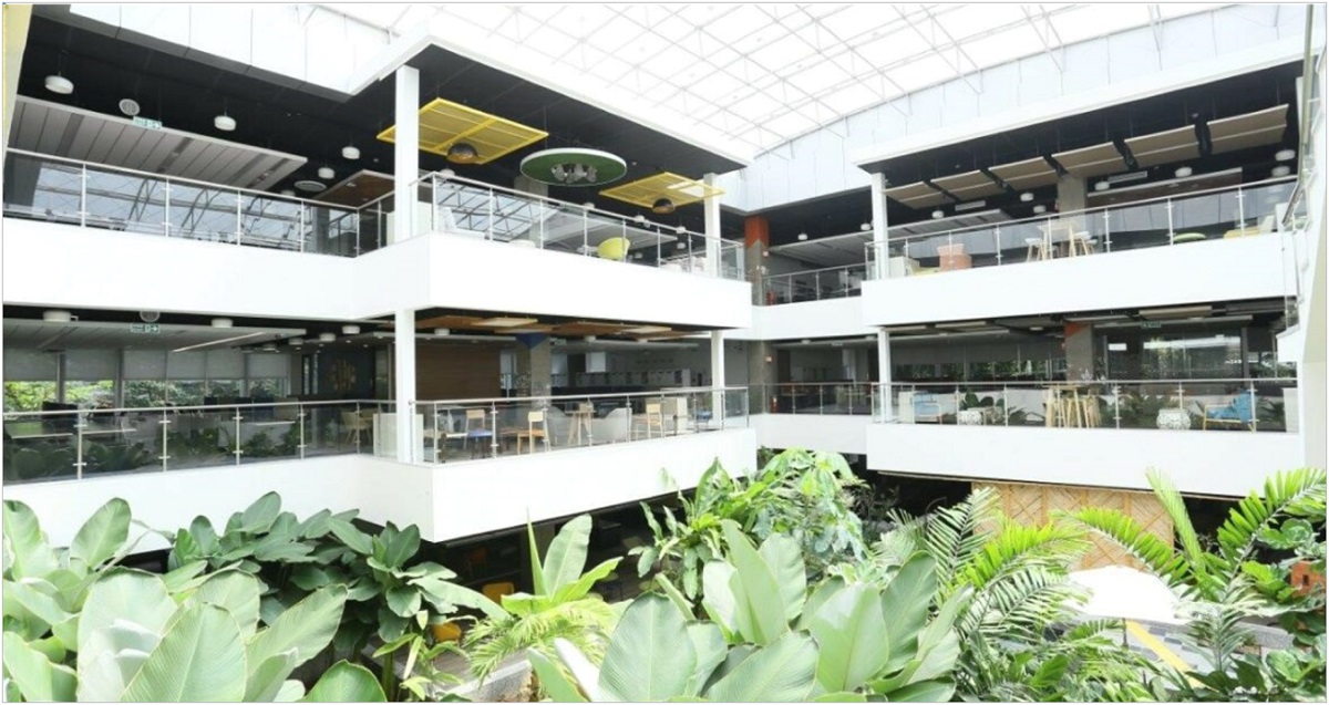 Interior shot of LEED-certified SAP building in Bangalore