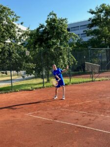 SAP CTO Juergen Mueller on the tennis court