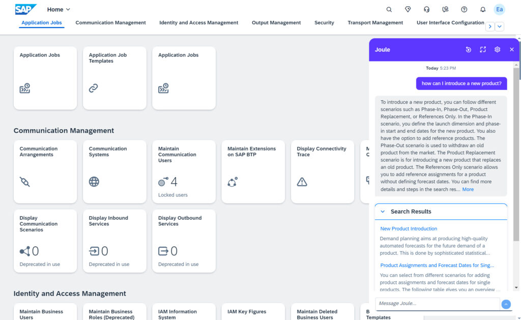 Screenshot of Joule gathering product ideas and similarities