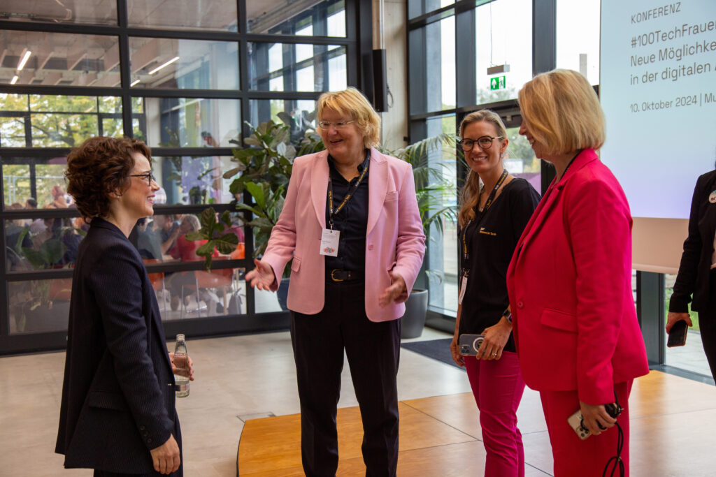 From left: Kira Marrs, Eva Zauke, Verena Laumayer, and Anja Schneider discuss new opportunities for women in the tech industry.