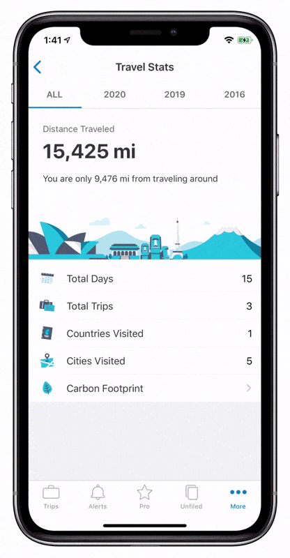 TripIt from Concur: Carbon Footprint feature 2