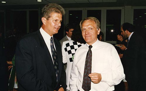 SAP Co-Founder and CEO Dietmar Hopp (left) and CFO Dieter Matheis