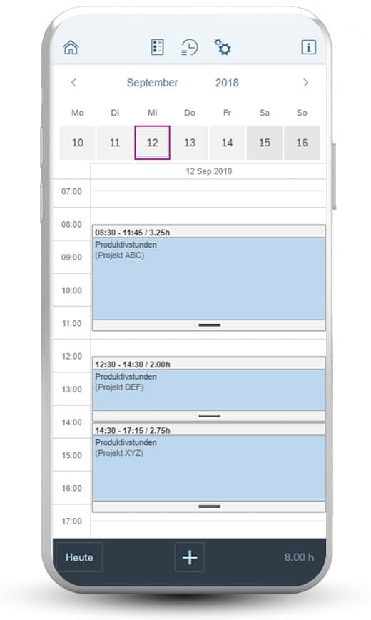 SAP Fiori app for time recording at Swisscom