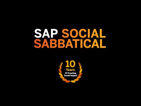 SAP Social Sabbatical - Celebrating 10 years of impact!