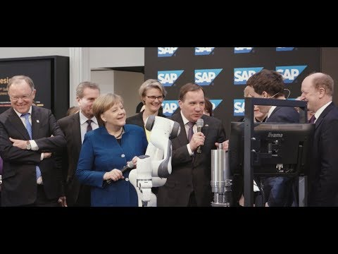 Chancellor Merkel Visits SAP at HMI 2019